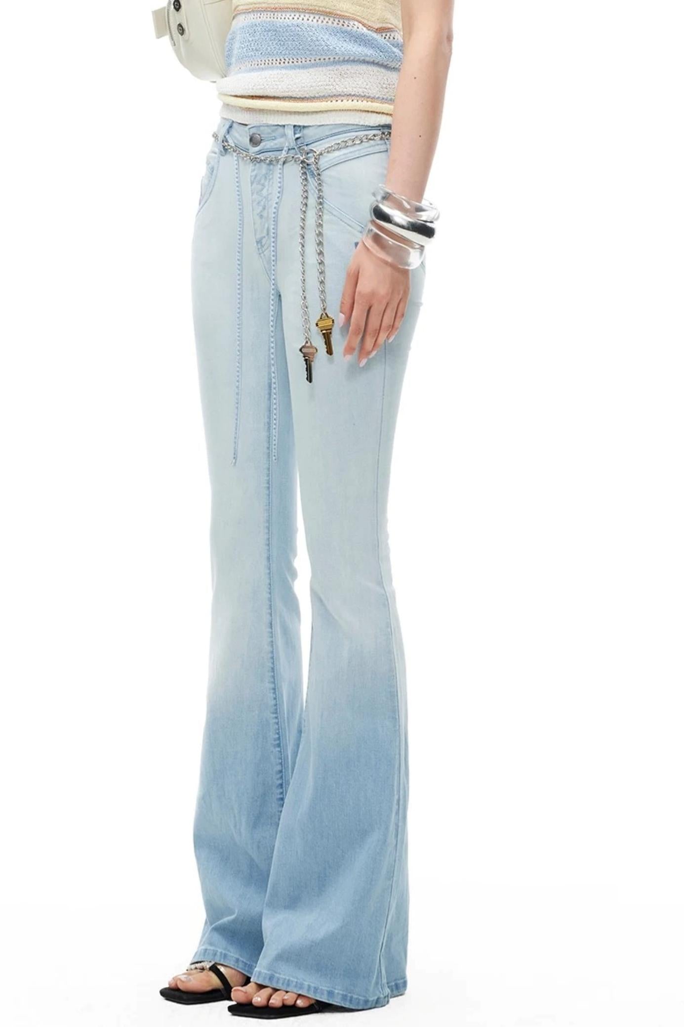 Hemp Tight-Fitting Bootcut Jeans