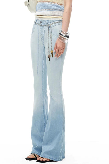 Hemp Tight-Fitting Bootcut Jeans