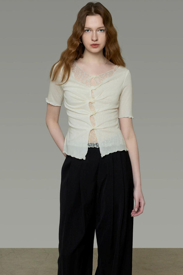 French Lace Knit Top