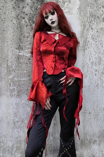 Vampire Blood Red Halterneck Top