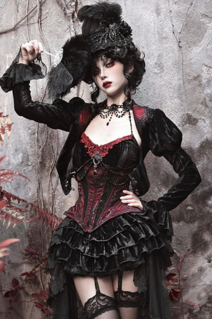 Gothic Court Velvet Cardigan