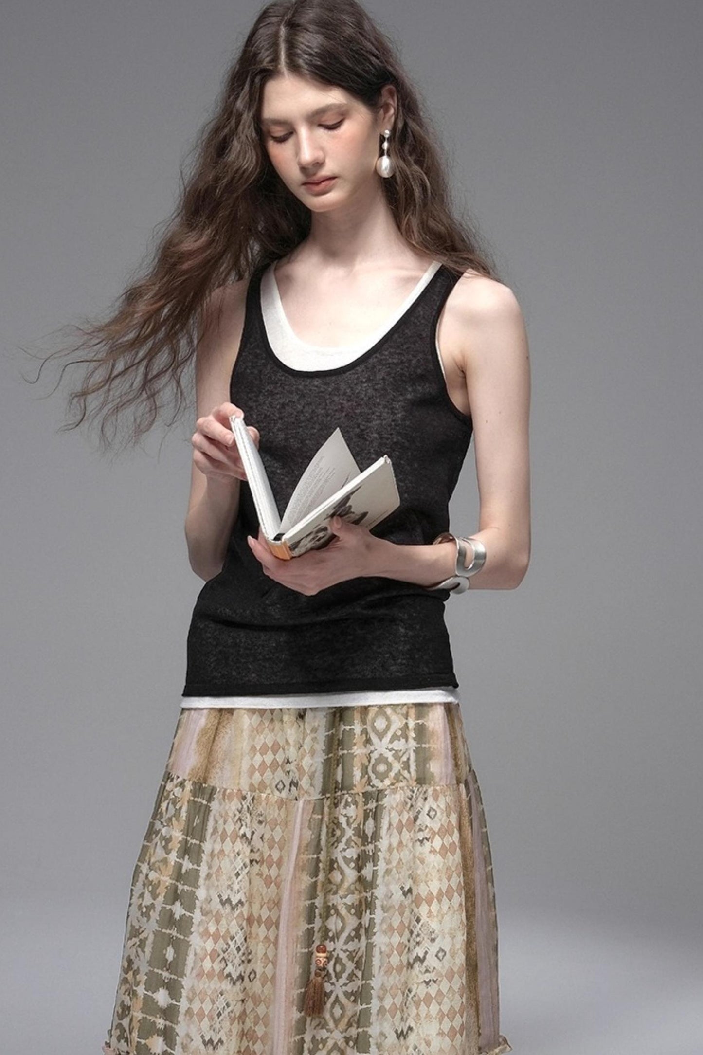 Tri-Color Linen Vest