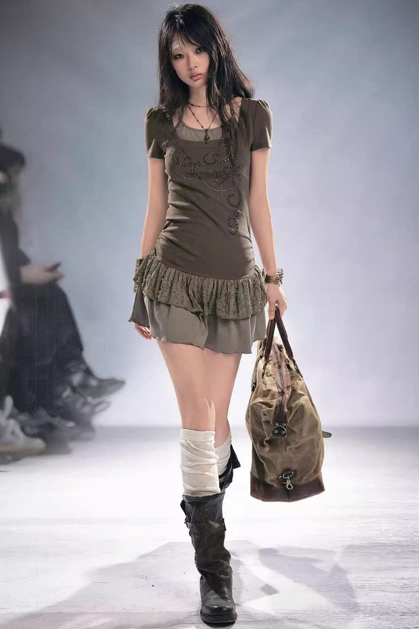 Dreamcore Spitzen-Patchwork-Kleid