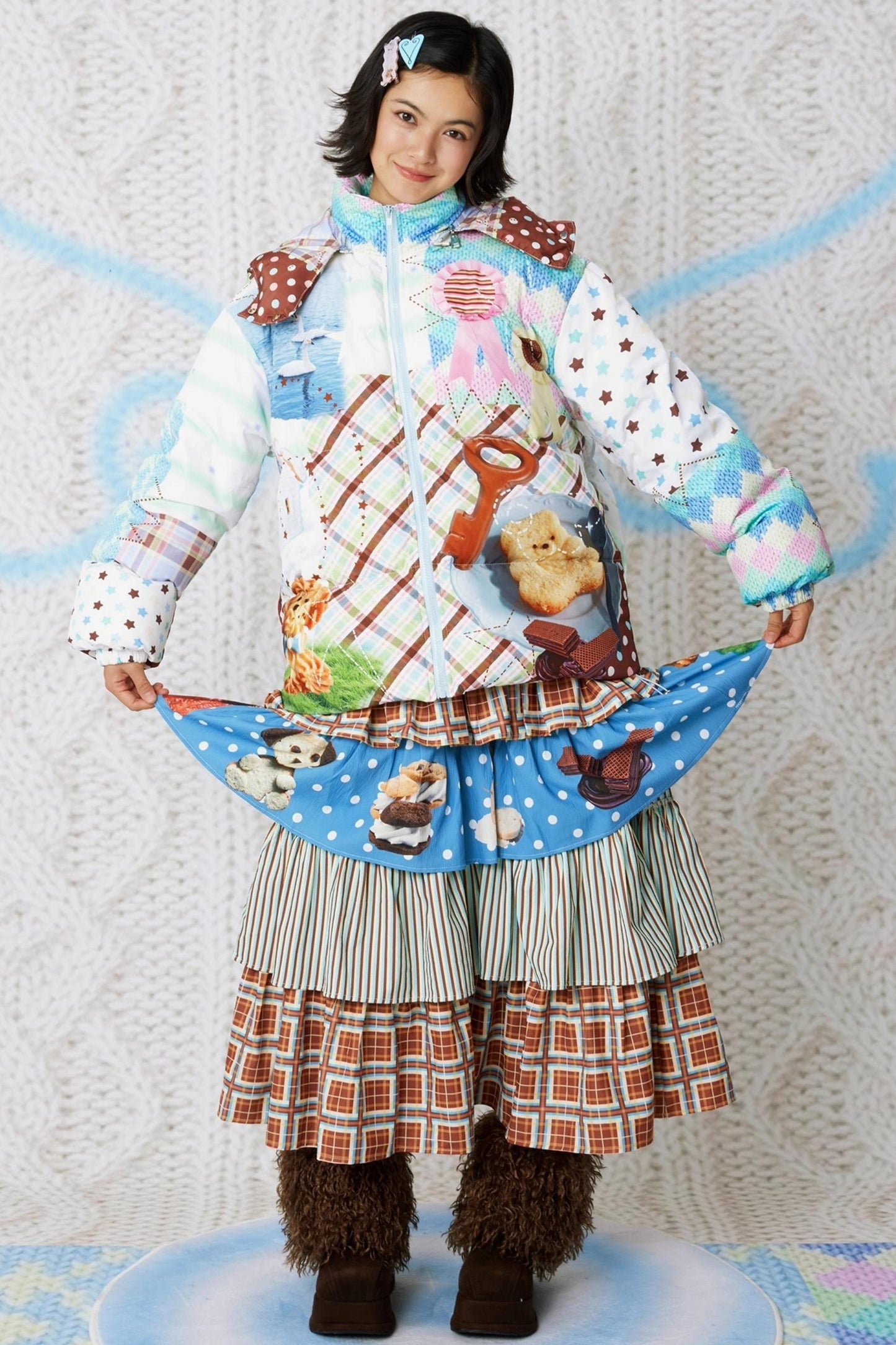 Angel Print Hooded Jacket