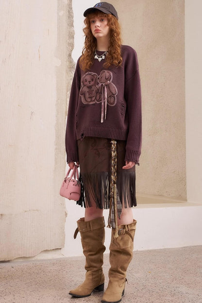 Bear Knitted Sweater