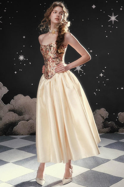 Pearlescent Satin Puffy Skirt