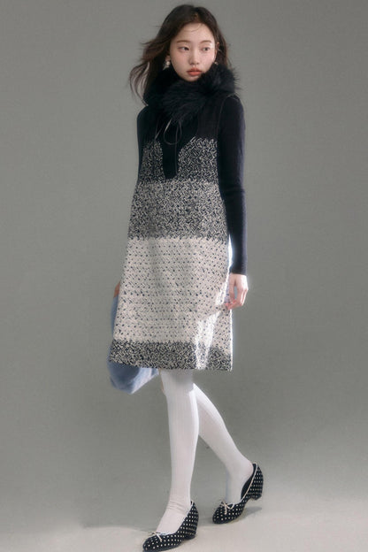 Layered Gradient Woolen Dress