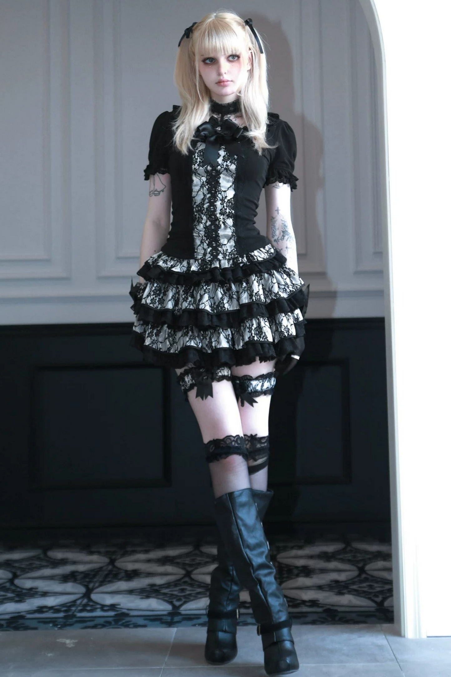 Nocturne Lace Top Skirt Set-Up
