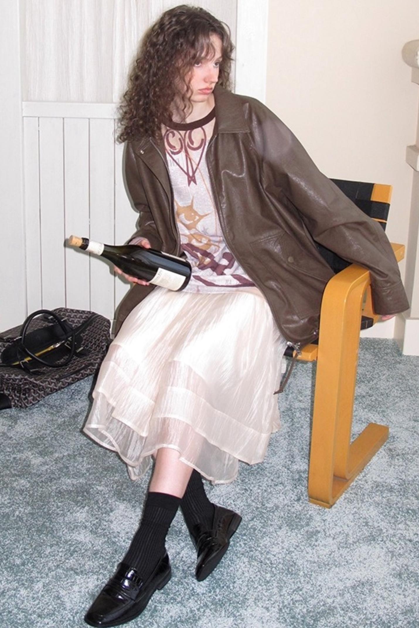 Vintage Matte Coffee Leather Jacket