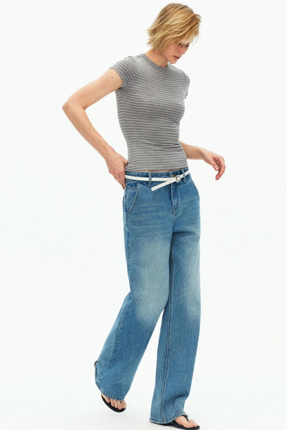 Vintage Distressed Cotton Jeans