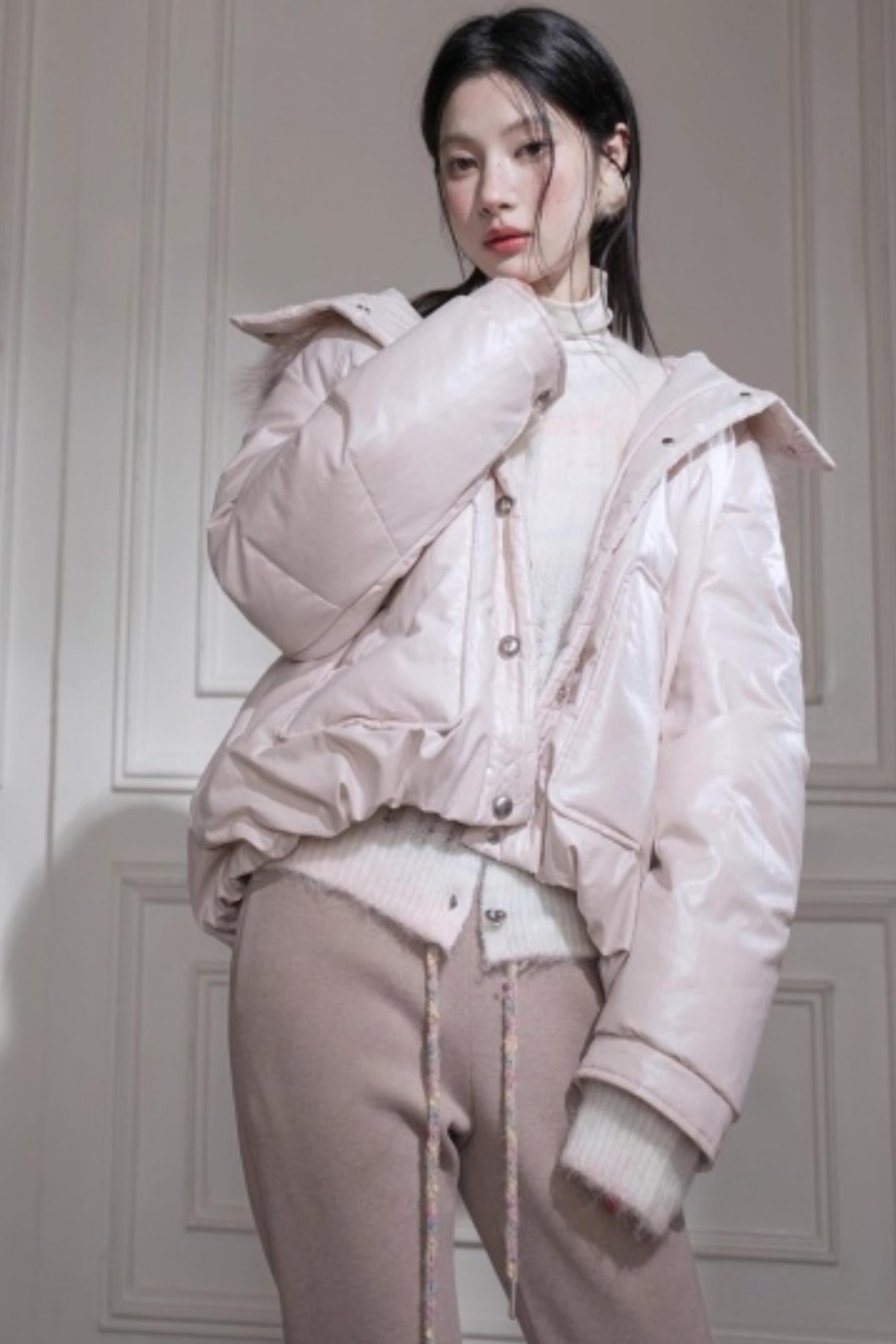 Wool Silk Flared Pants