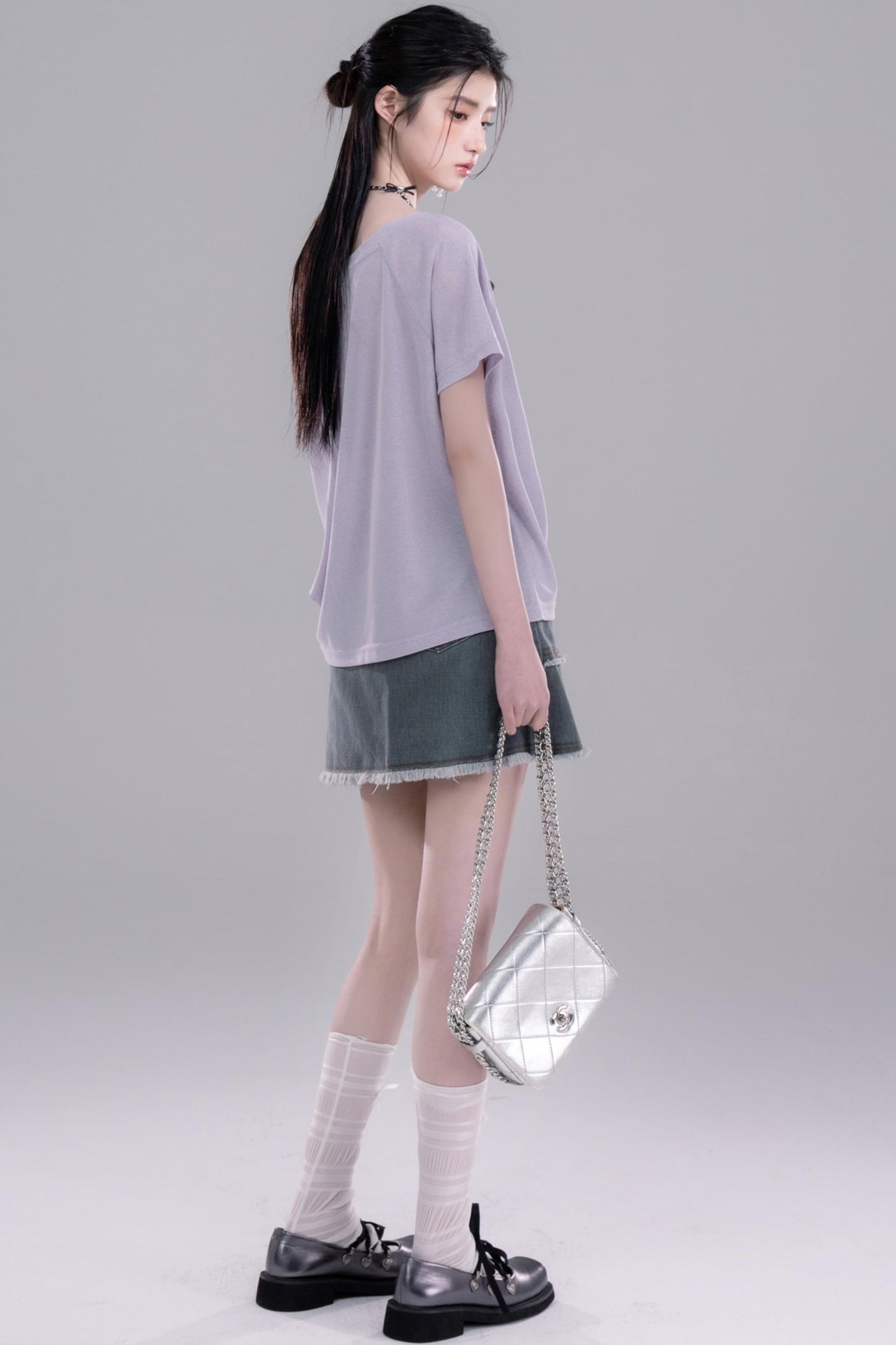 Moonlit One-Shoulder Tee