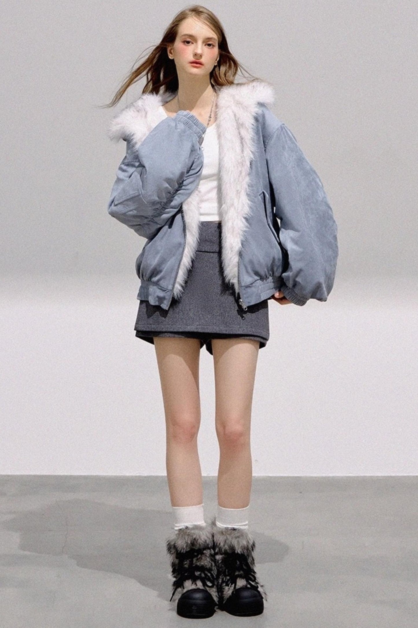 Texture Thickened Plush Jacket