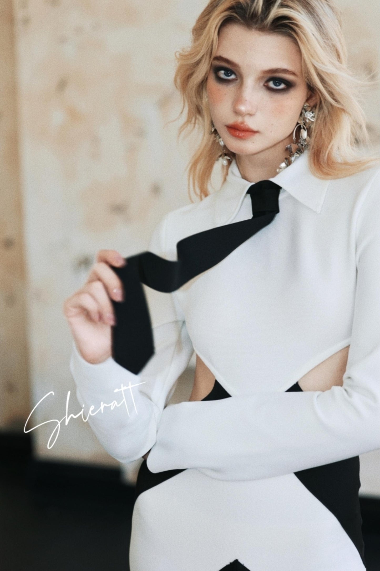 Urban Tie-Front Bodycon Dress