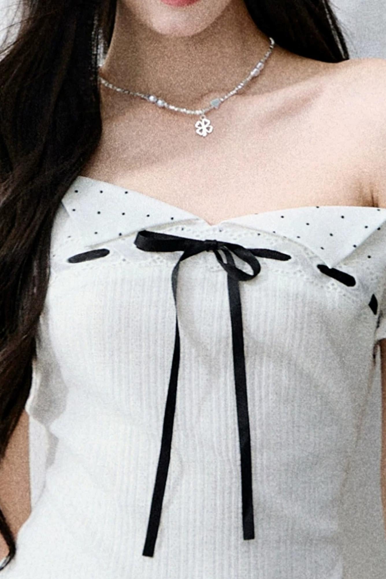 Vintage Asymmetrical Square Neck Top Set-Up