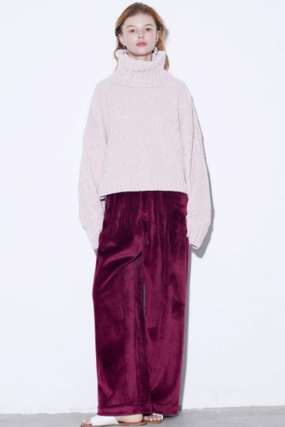 Classic Silver Fox Fleece Velvet Pants