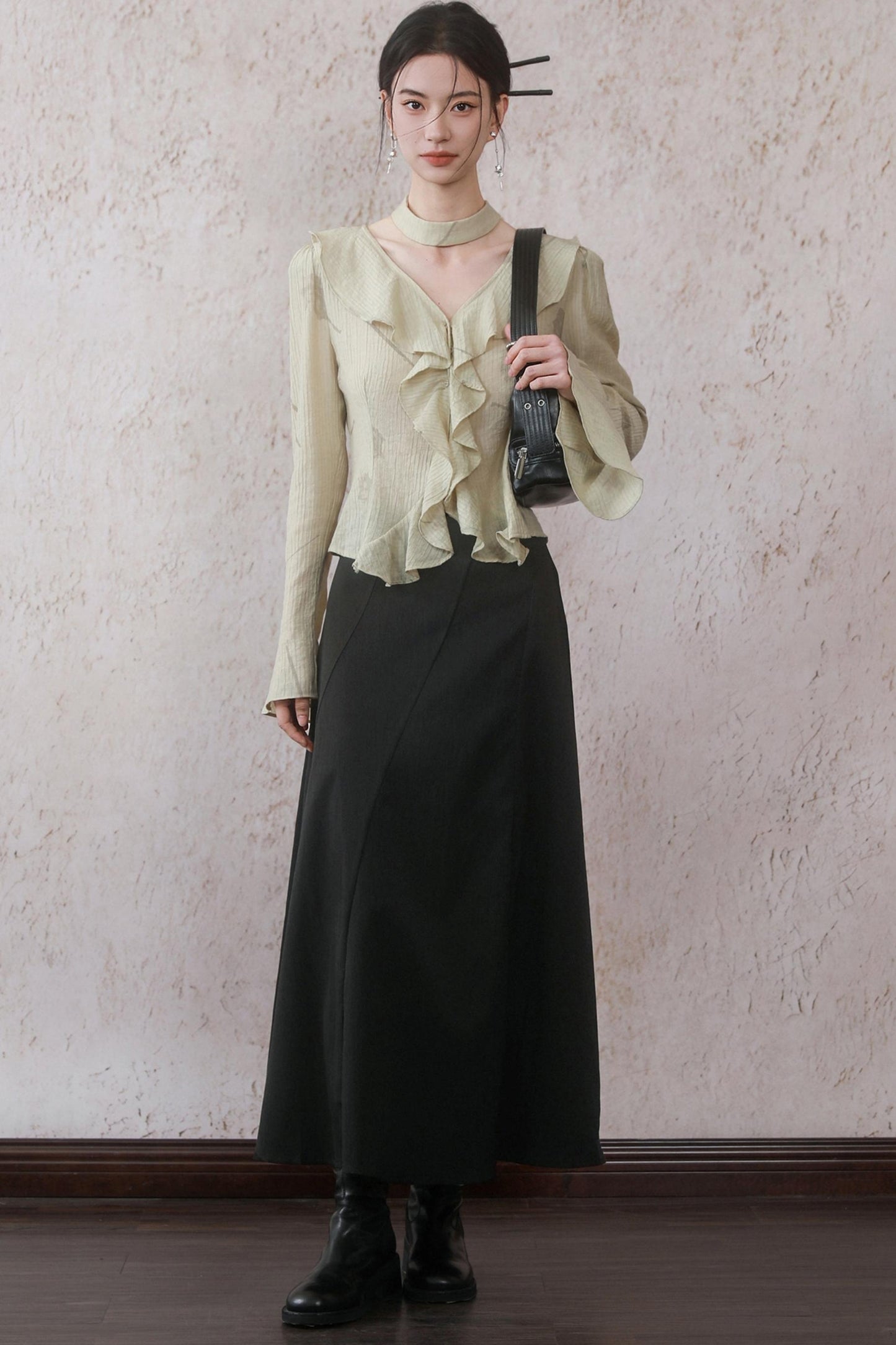 Malt Yellow Ruffle Top