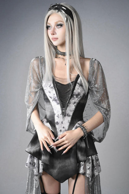 Futuristic Punk Hooded Dress