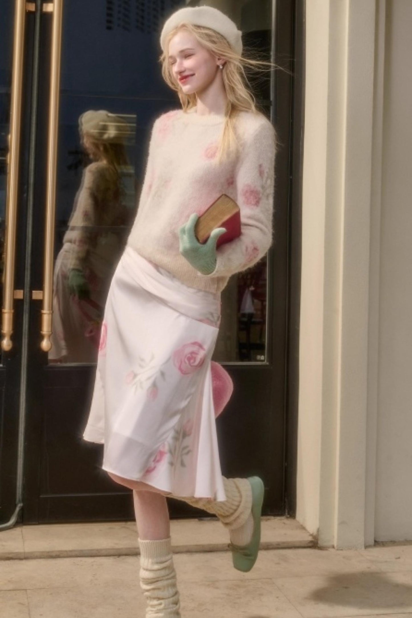 Milky Way Wool Sweater Skirt Set-Up