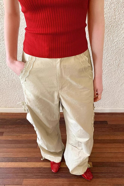 Wide-Leg Work Pants