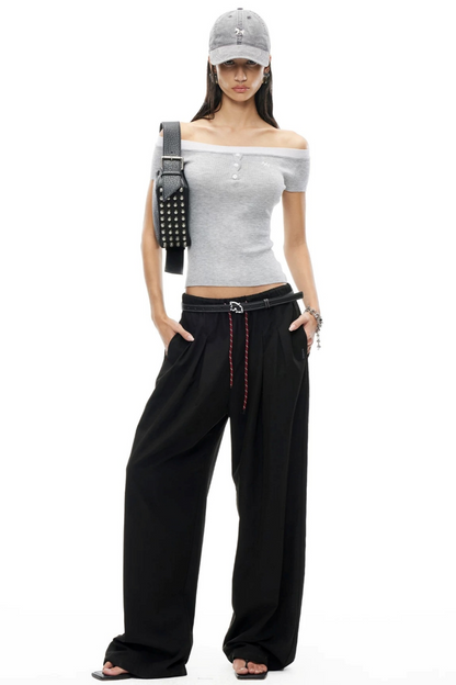 Silky Tencel Pleated Pants