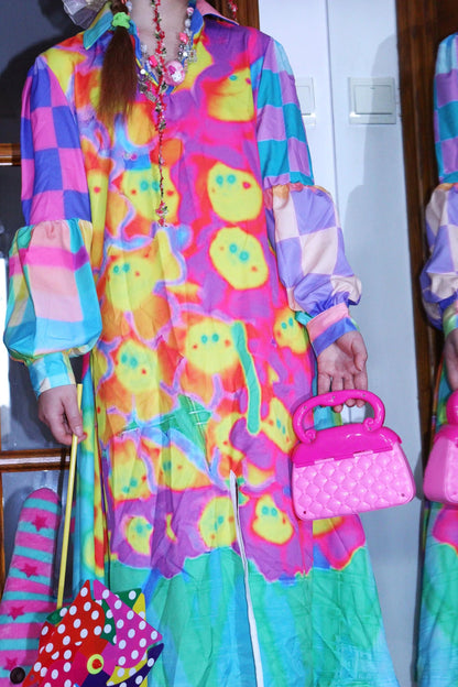 Colorful Playful Print Dress