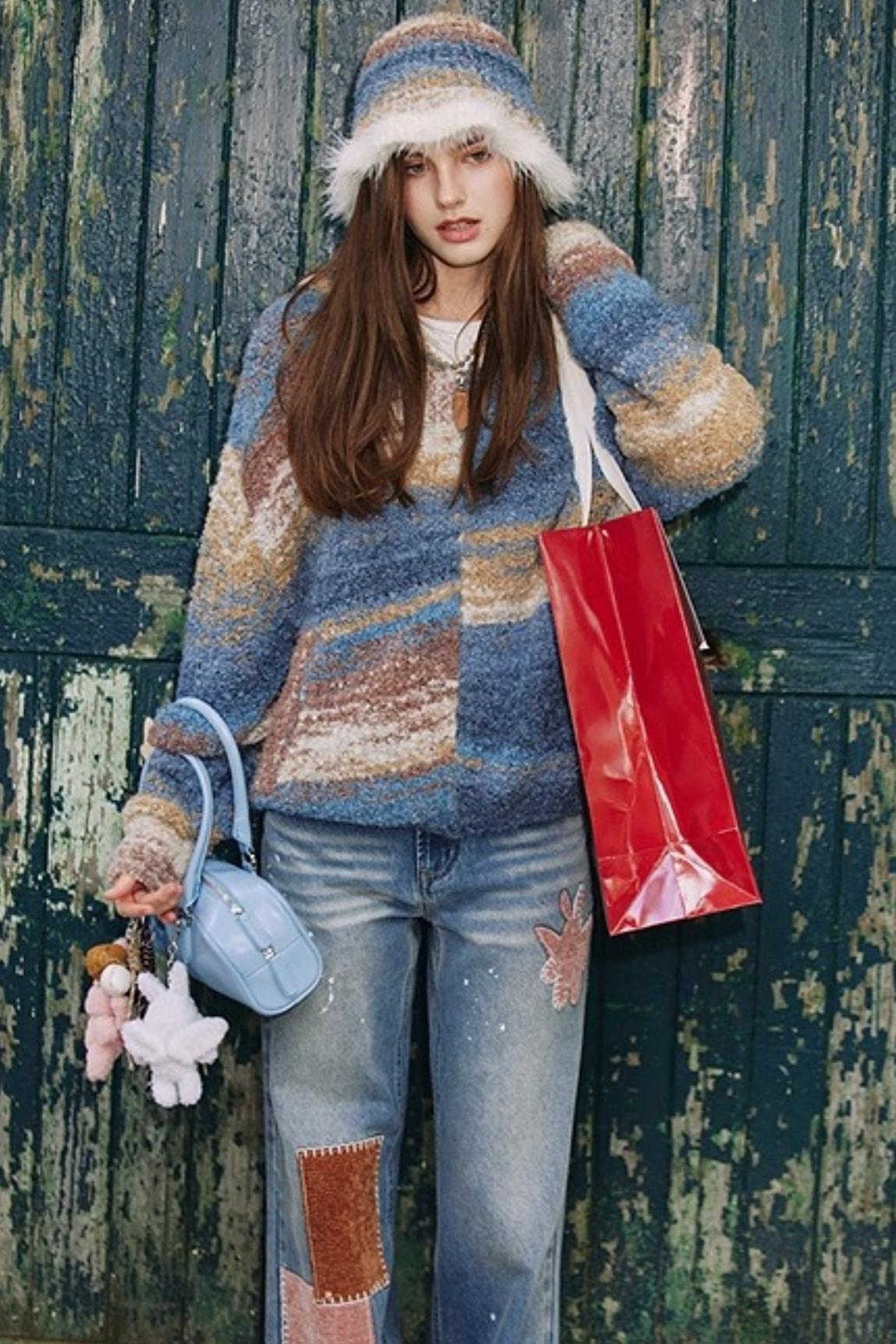 Blue Floral Bucket Hat