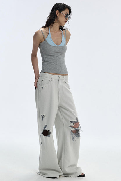 Summer Breathing Wide-Leg Jeans