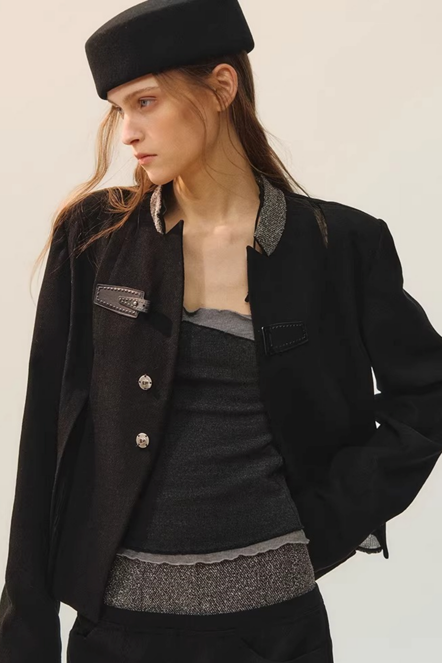 Jacke mit Tinte Border Patchwork