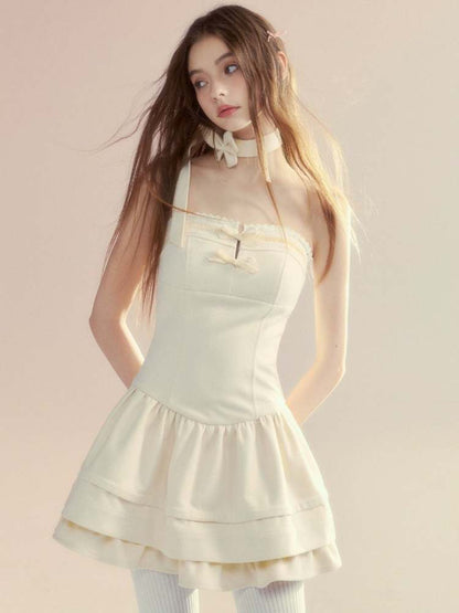 "Butterfly Swan Dream" Tube Top Puffy Dress