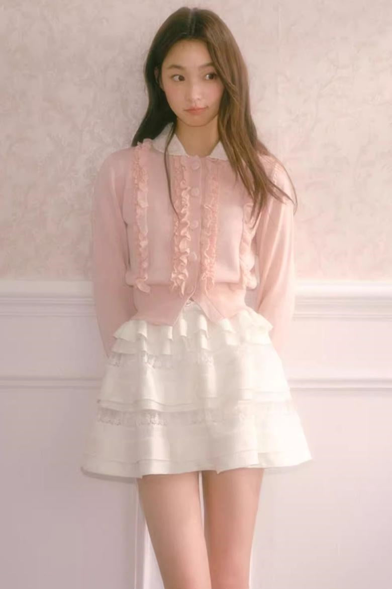 Pink Knitted Cardigan