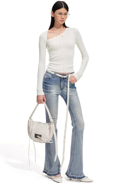 Pit Striped Long Sleeve Top