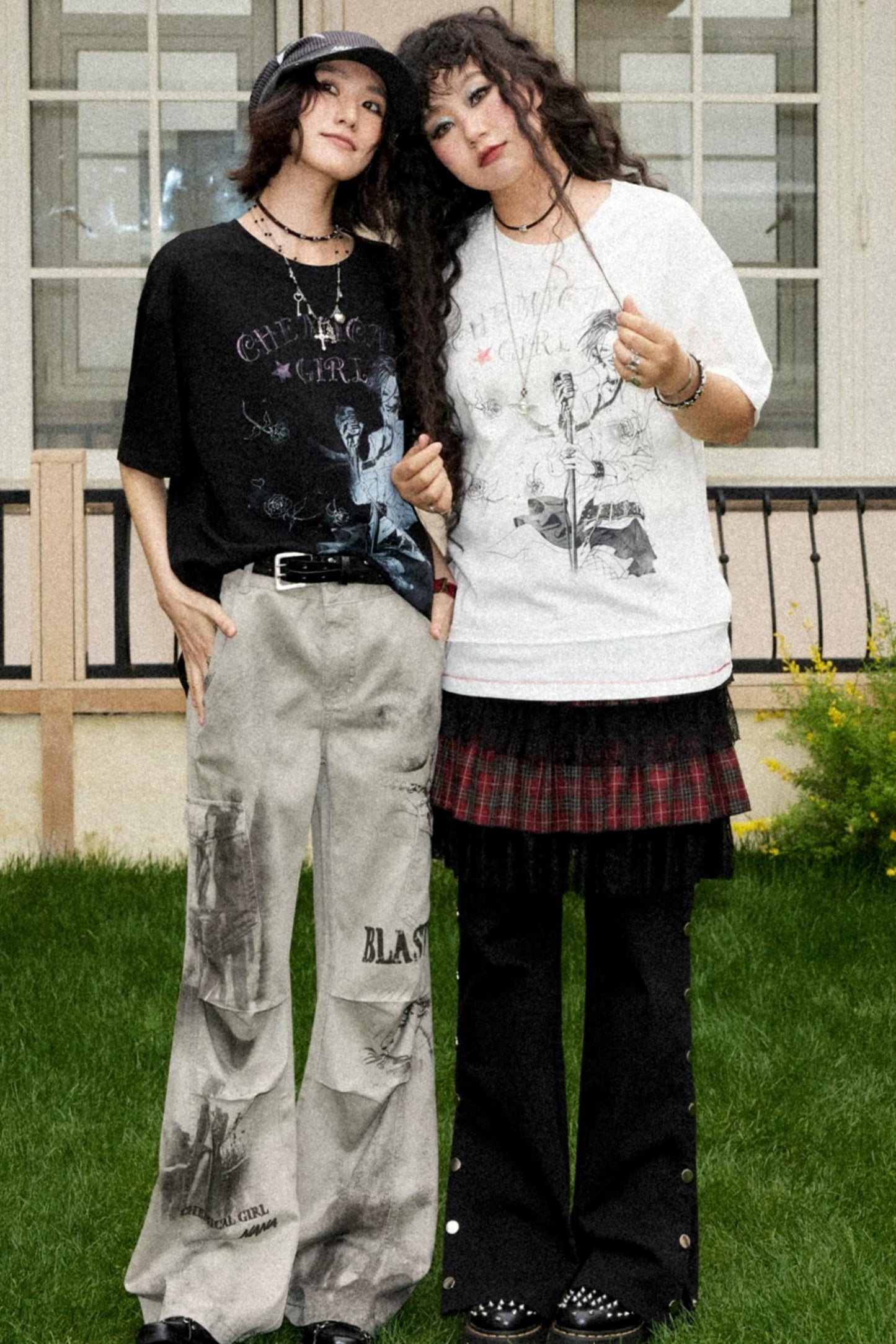 Distressed Patchwork Flared Pants
