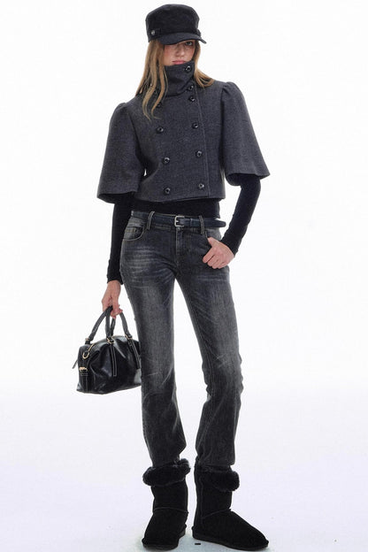 Retro Palace Wool Cape Jacket