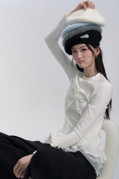 Classic Snowflake Knit Beret Hat