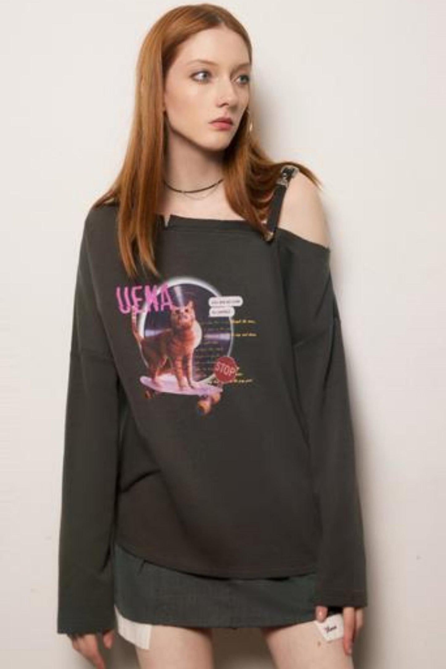 Retro Gray College Skirt