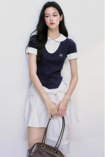 Chic Lycra Two-Piece Dress