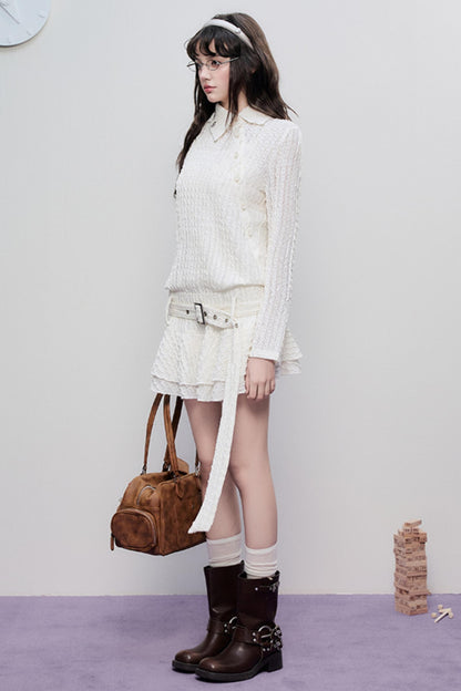 Hollow Lace Spring Halter Dress