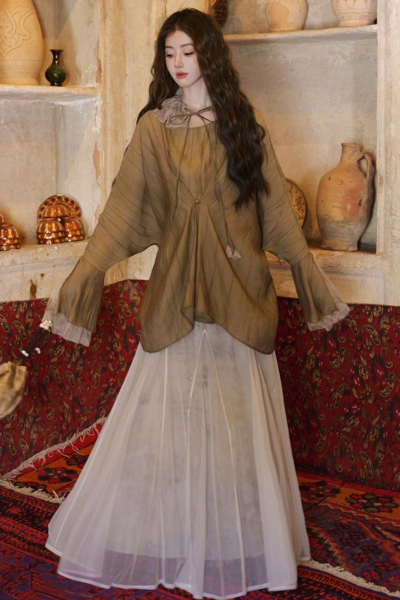 French Romantic Tencel Mesh Skirt Set-Up