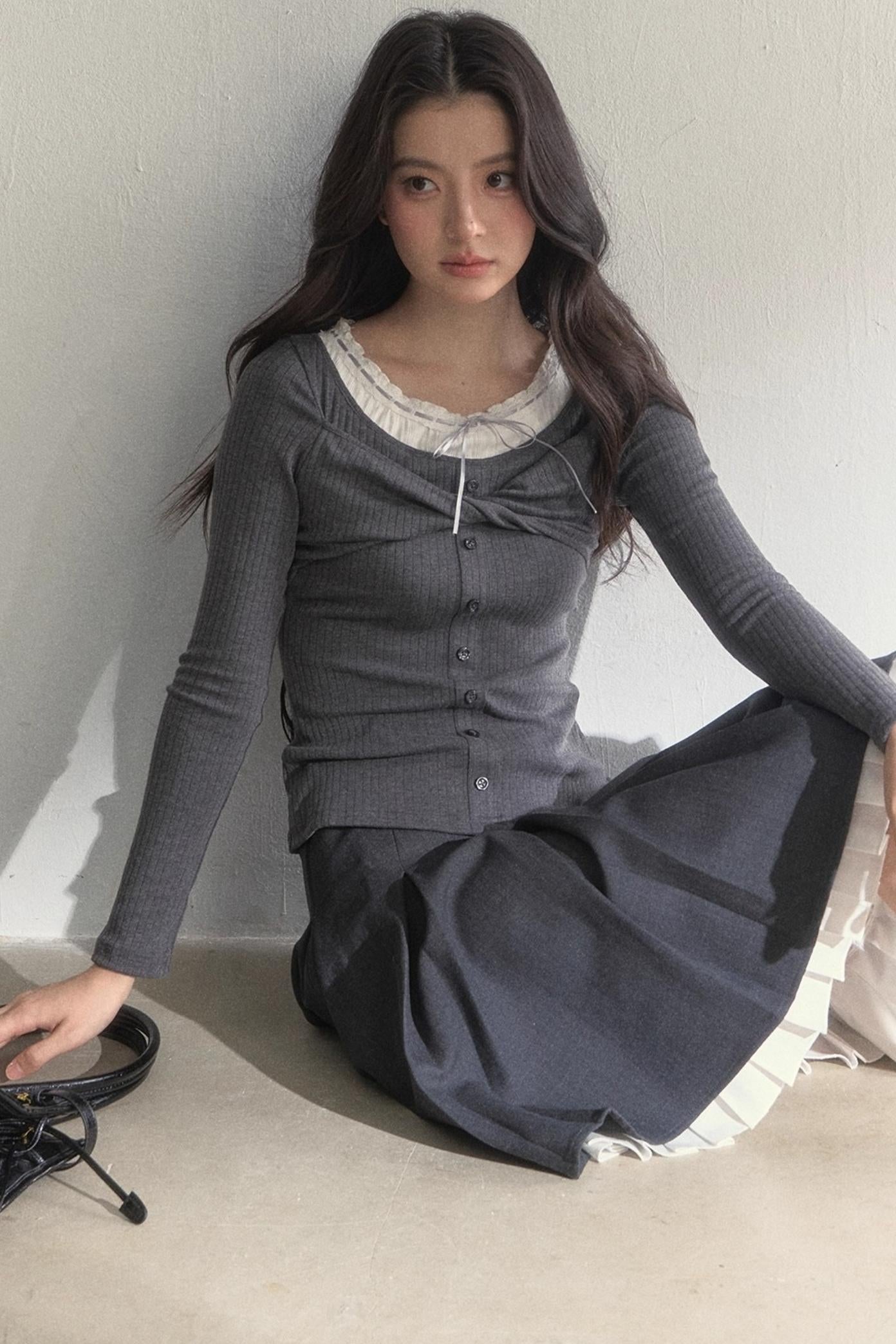 Bow Knot Knitted Top