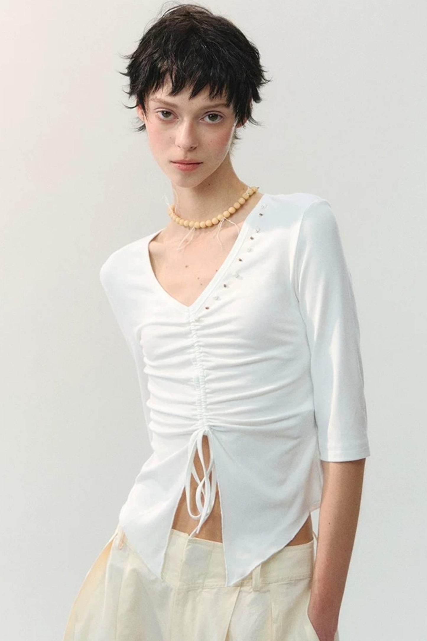 Misty Island Pearl Beaded T-Shirt