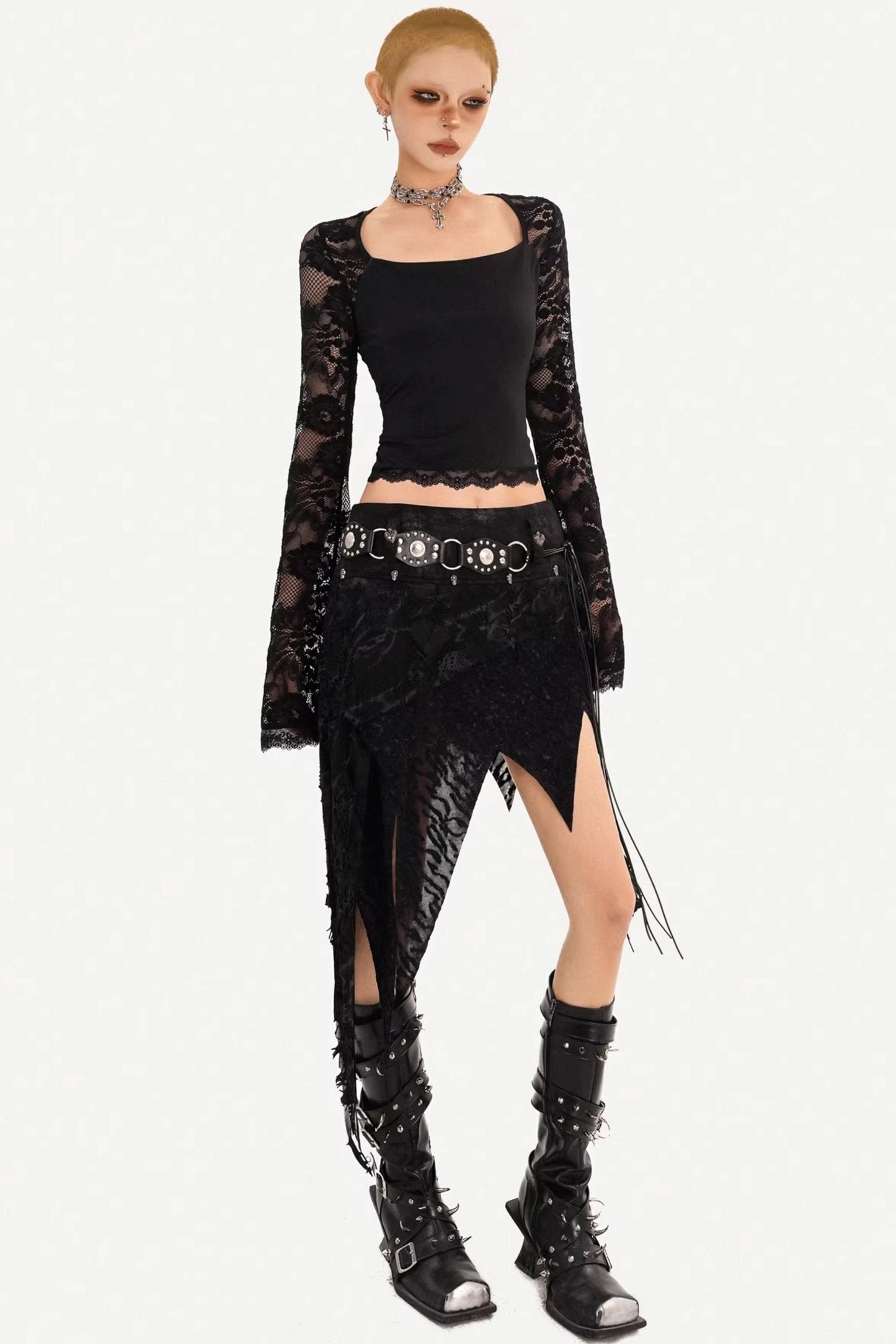 Lace Hollow Punk Top