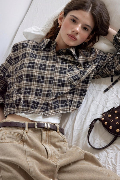 Vintage Plaid Long Sleeve Shirt