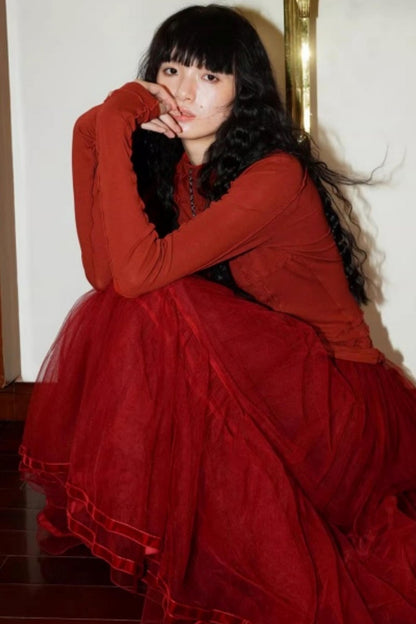 Split Knitted Base Layer Top