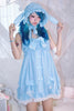 Blaues Kleid mit Punkten