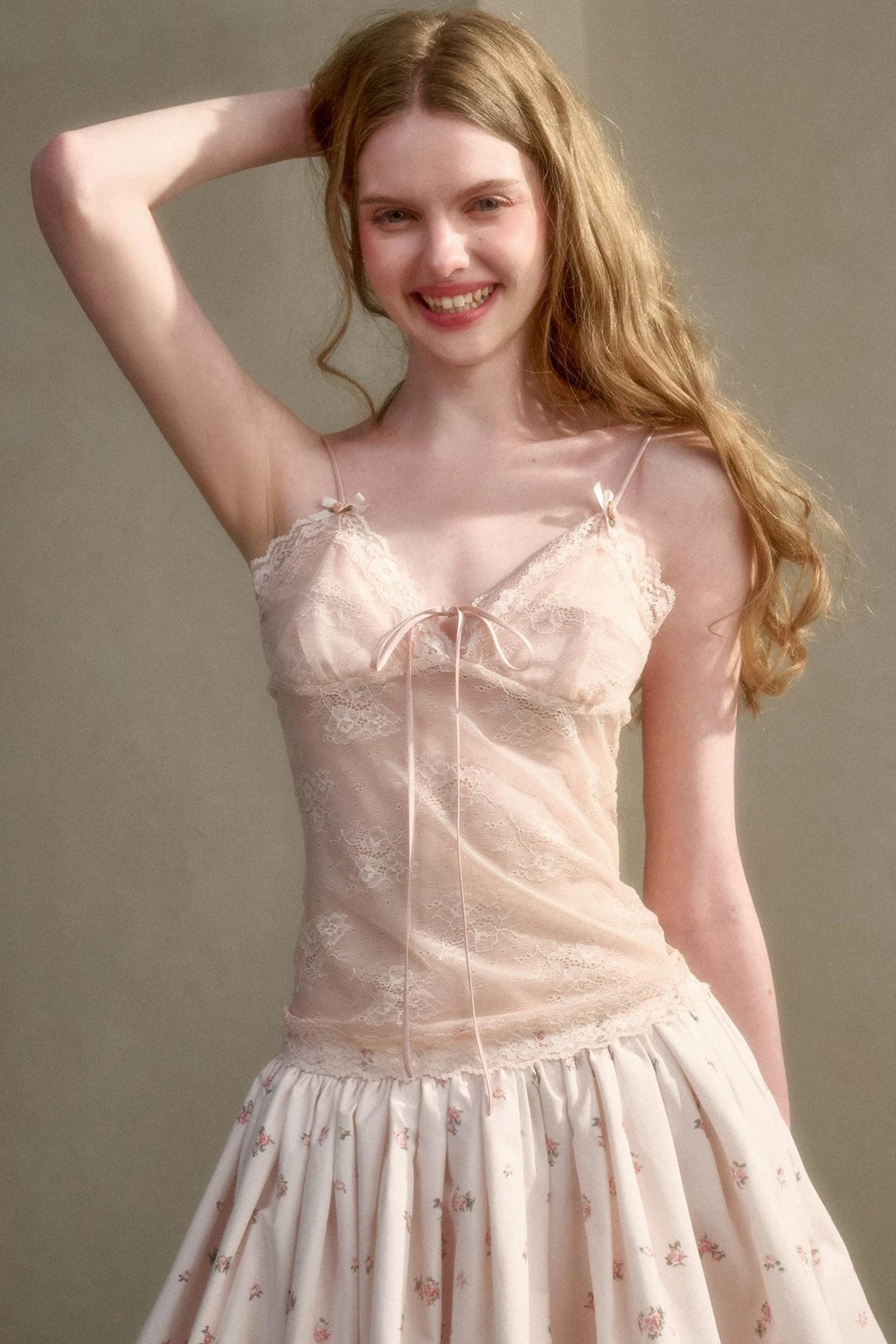 Pure French Lace Ruched Top