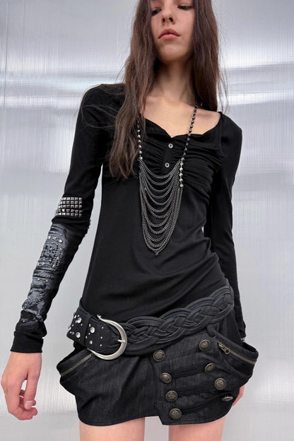 Diamond Loop Long Sleeve Top