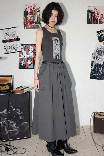 Kleid mit Charakterdruck und Patchwork