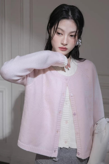 Peach Milkshake Wool Cardigan