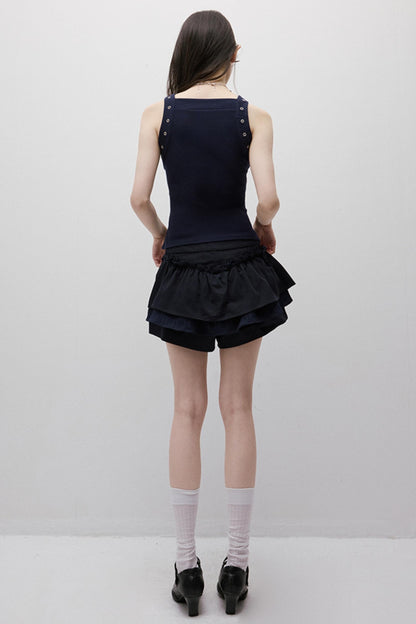 Dreamscape Blue Puffy Hakama Skirt